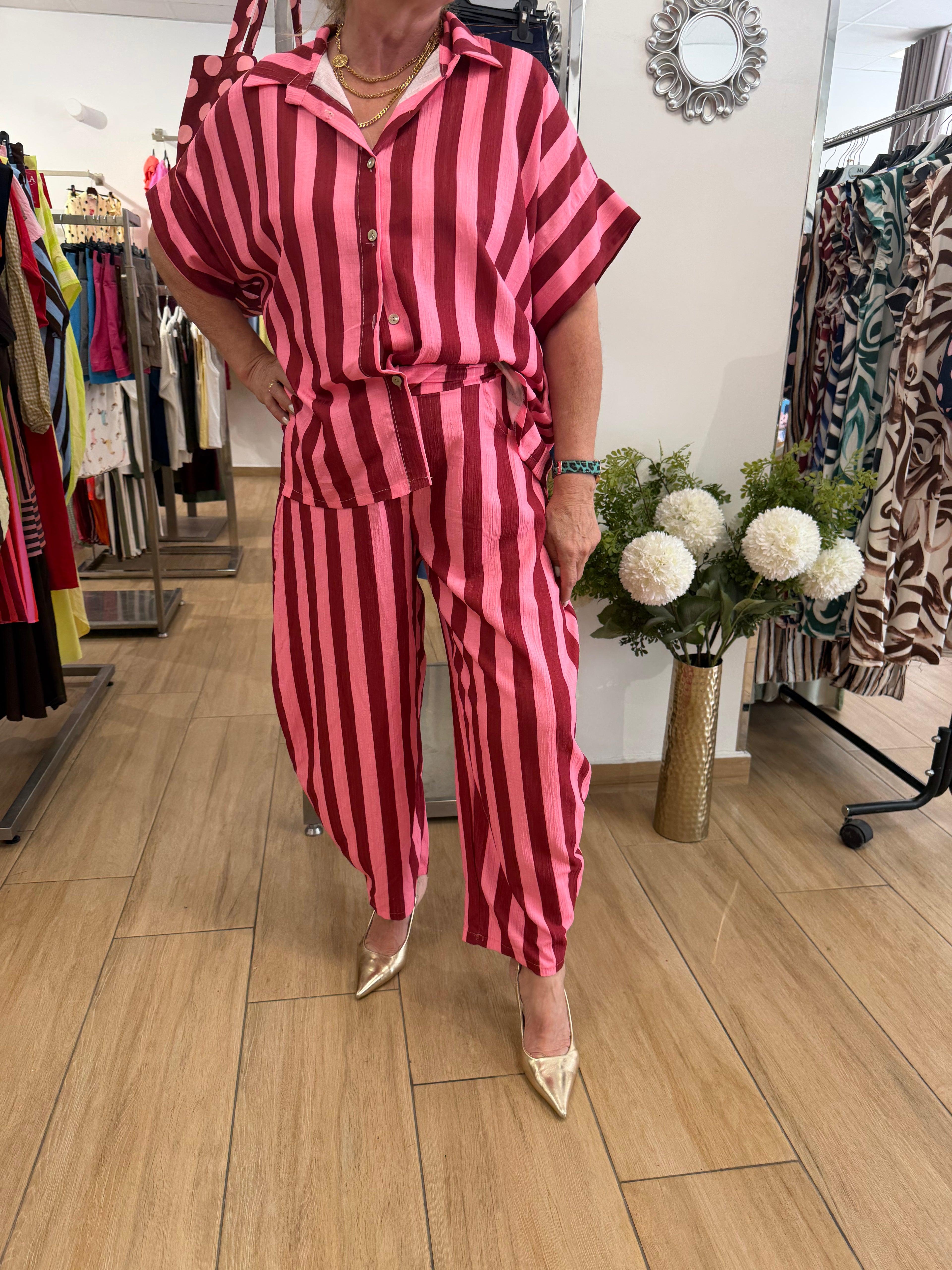 PANTALÓN RAYA ROSA